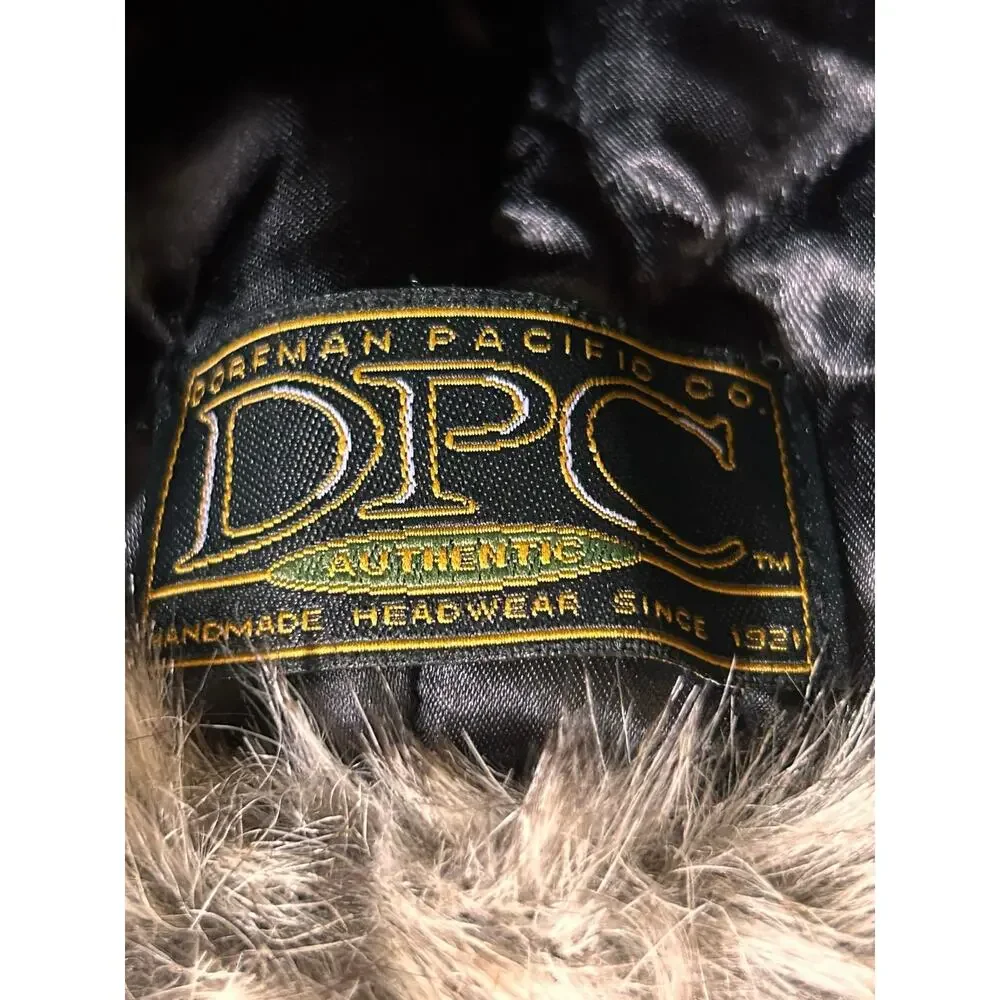 Dorfman Pacific Brown 100% Cotton Faux Fur Trapper Hat Ear Flap Winter Womens L